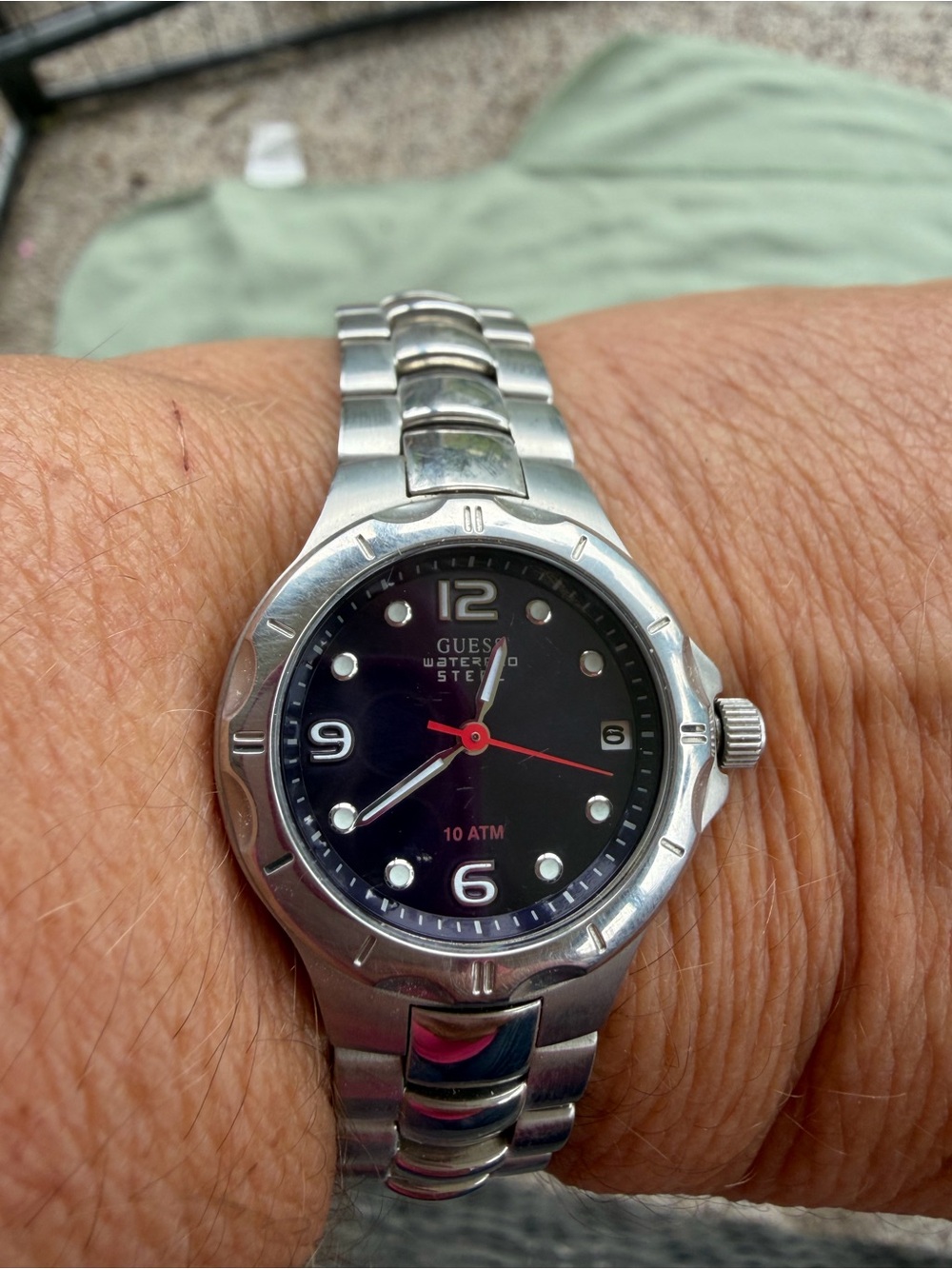 GUESS Stainless Steel Women's Watch with Blue Dial